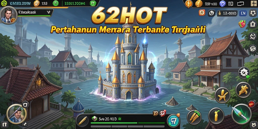 Tangkapan layar 62HOT menunjukkan pertahanan menara yang intens dalam aksi.