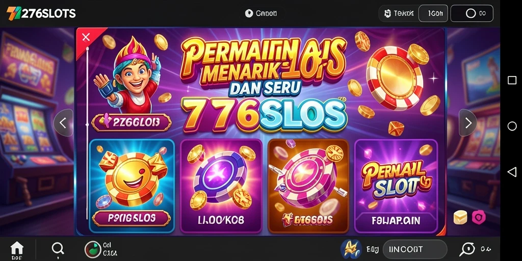 Screenshot gameplay 7276SLOTS menunjukkan keseruan putaran slot.