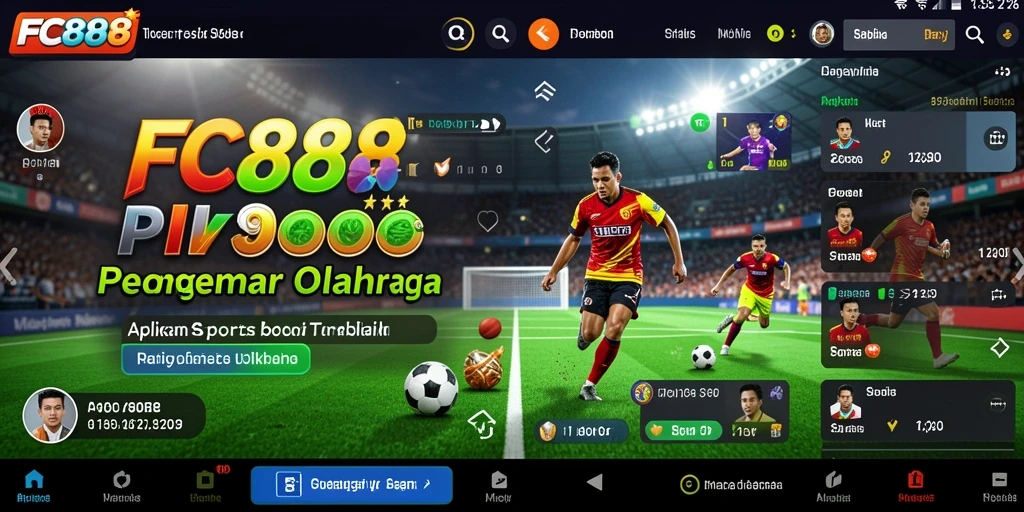 Tangkapan layar FC888 menampilkan antarmuka Sportsbook yang menarik dan interaktif.
