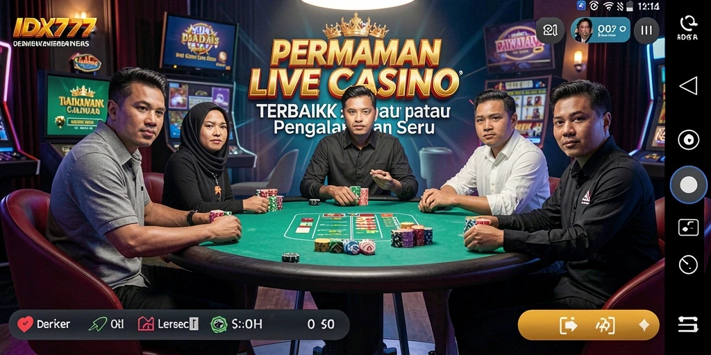 Tampilan seru dari permainan Live Casino di IDX777.