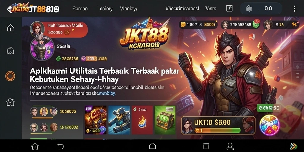Screenshot JKT88 menampilkan fitur pengoptimalan dan pembersihan perangkat.