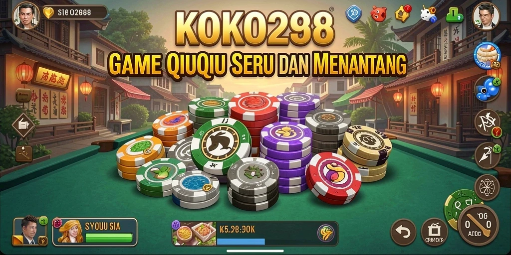 Tampilan gameplay menarik dalam aplikasi QiuQiu KOKO288.