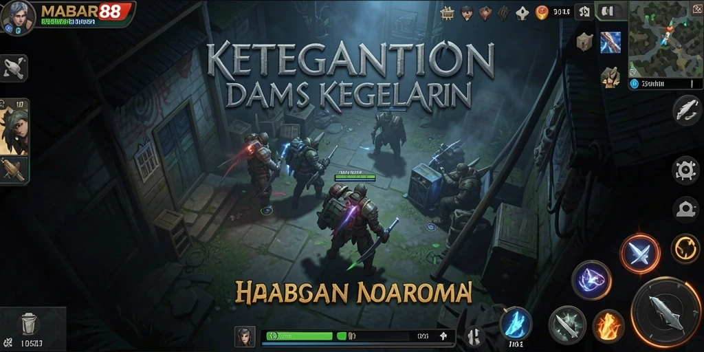 Screenshot menampilkan momen menegangkan dalam gameplay MABAR88.