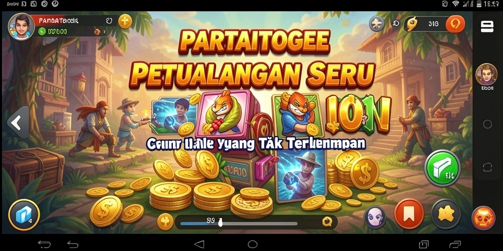 Tampilan gameplay menegangkan di dunia penuh petualangan.
