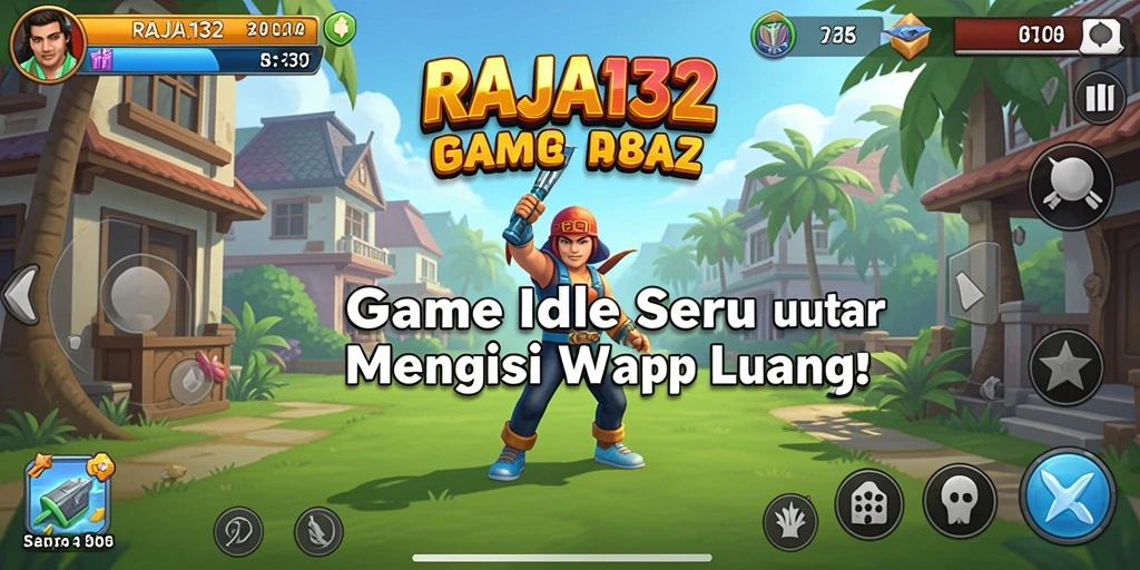 Tampilan gameplay RAJA132 yang menarik dengan karakter Idle.