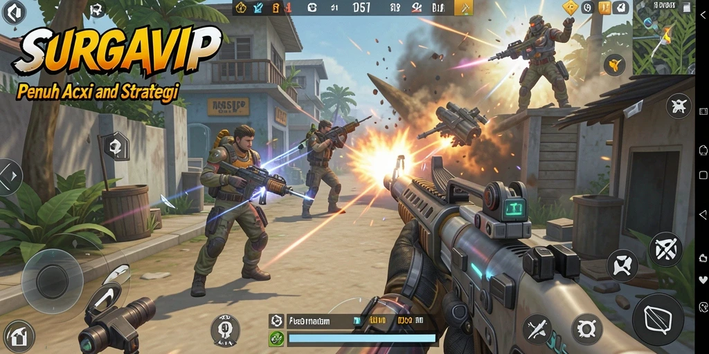 Tampilan gameplay SURGAVIP yang mendebarkan dan penuh aksi.