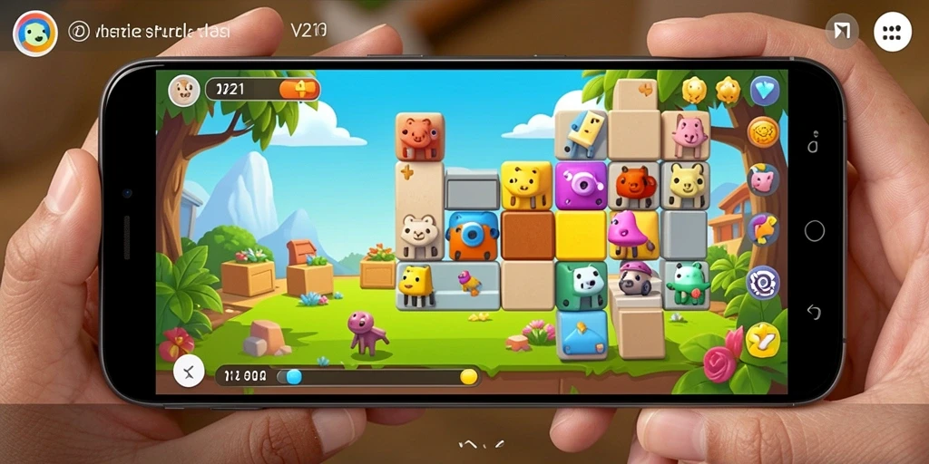 Screenshot V21 menampilkan gameplay Puzzle yang menarik dan menantang.