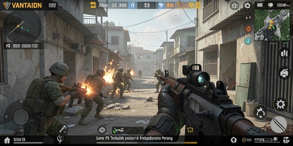 Screenshot gameplay VANTAIDN yang menampilkan aksi menembak yang mendebarkan.